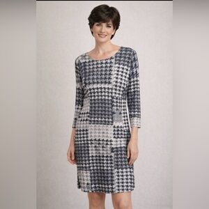 Houndstooth Patterned Dress